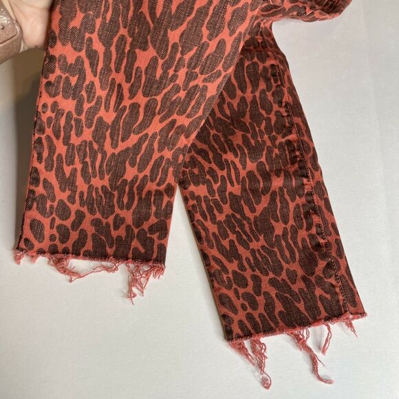 Mother Denim High Waisted Looker Animal Attraction Ankle Fray Jeans Size 24 - Picture 7 of 11